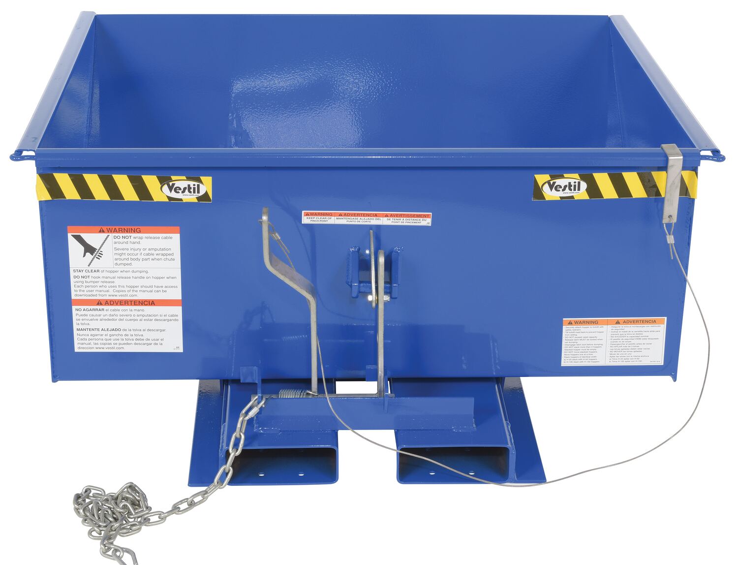 Vestil Manufacturing Corp Low Profile D-Style Self Dumping Hoppers