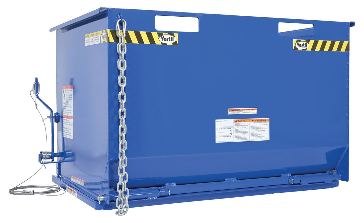 Tolva de fondo abatible de Vestil Manufacturing Corp– – Ahora disponible en MTN Shop US.