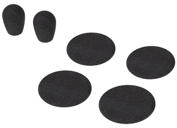 Sena Hygiene Kit for EXPAND Boom showing two foam microphone sponges and four oval foam speaker pad covers on white background