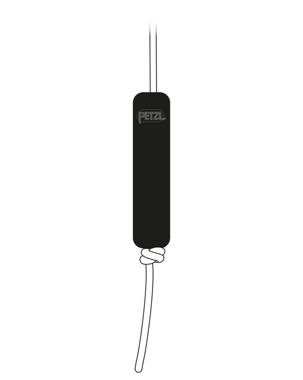 Black Petzl pipe ballast for stabilizing tripods and anchors.
