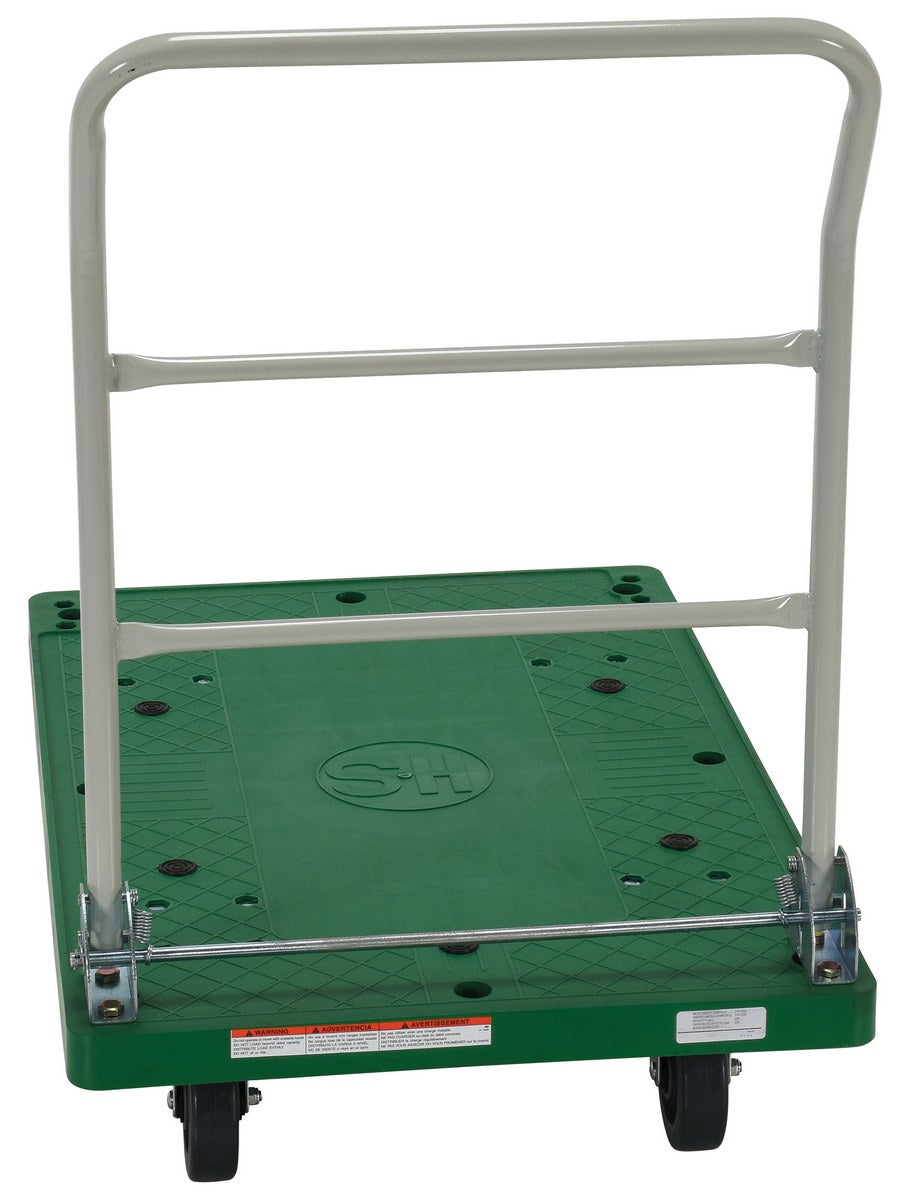 Camiones con plataforma de plástico Vestil Manufacturing Corp con manija plegable: ahora disponibles en MTN Shop US.