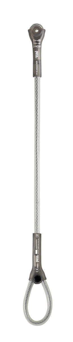 Petzl Wire Strop anchor strap made of 6.5 mm galvanized steel with two different sized terminations for versatile configurations. Features a polyurethane sheath for easy handling and UV protection. - imagen 2