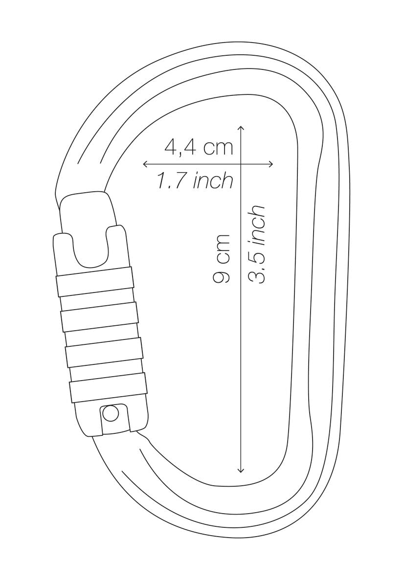 Mosquetón Petzl Am'D con estructura en H - imagen 8