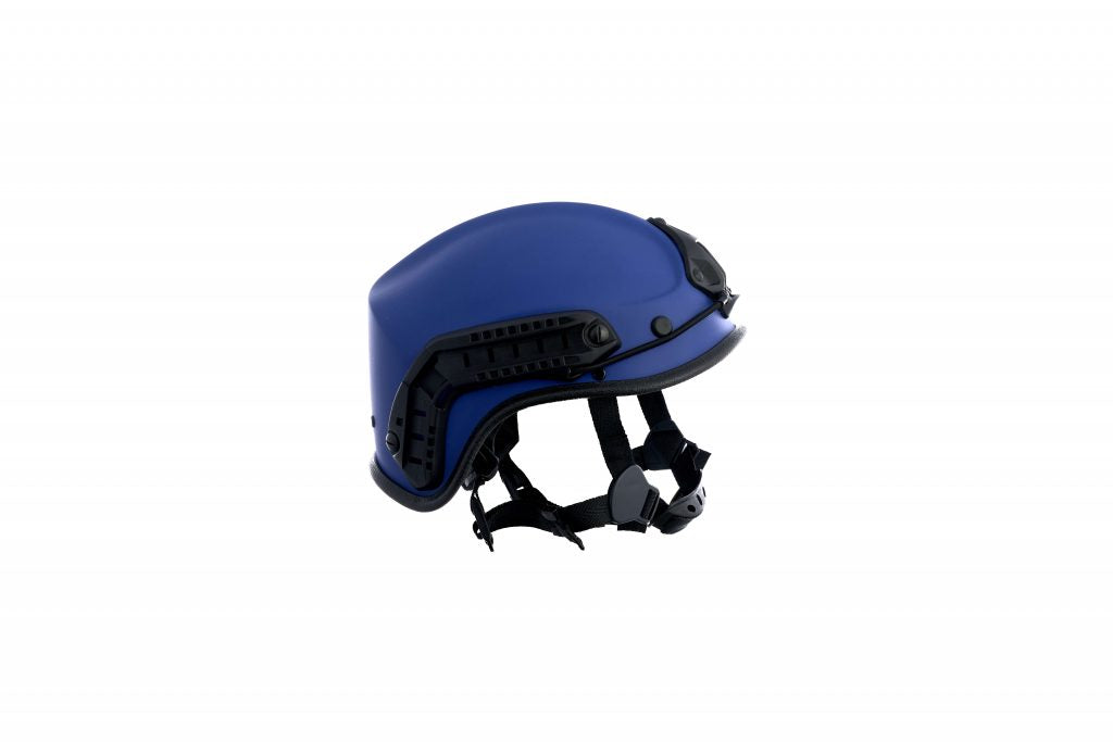 PMI R6L Patroller rescue helmet in blue with Picatinny rails - imagen 3