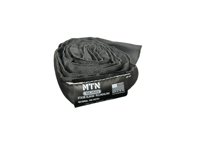 Eslingas redondas MTN: las eslingas MTN están diseñadas para adaptarse a entornos teatrales y funcionar de forma segura durante todas sus aplicaciones de elevación. A la venta en longitudes de 2', 3', 4', 6', 8' 9', 12'. Las mejores eslingas redondas para aparejos, livianas, certificadas por OSHA, color negro teatral. – Ahora disponible en MTN Shop US.