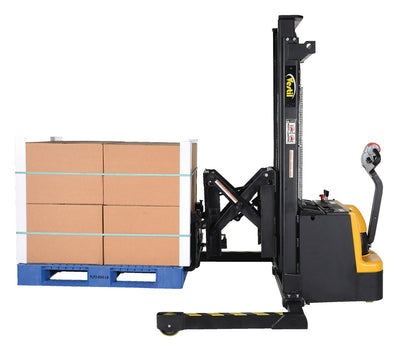 Apilador motorizado de Vestil Manufacturing Corp con accionamiento eléctrico, elevador eléctrico y potencia: ahora disponible en MTN Shop US.