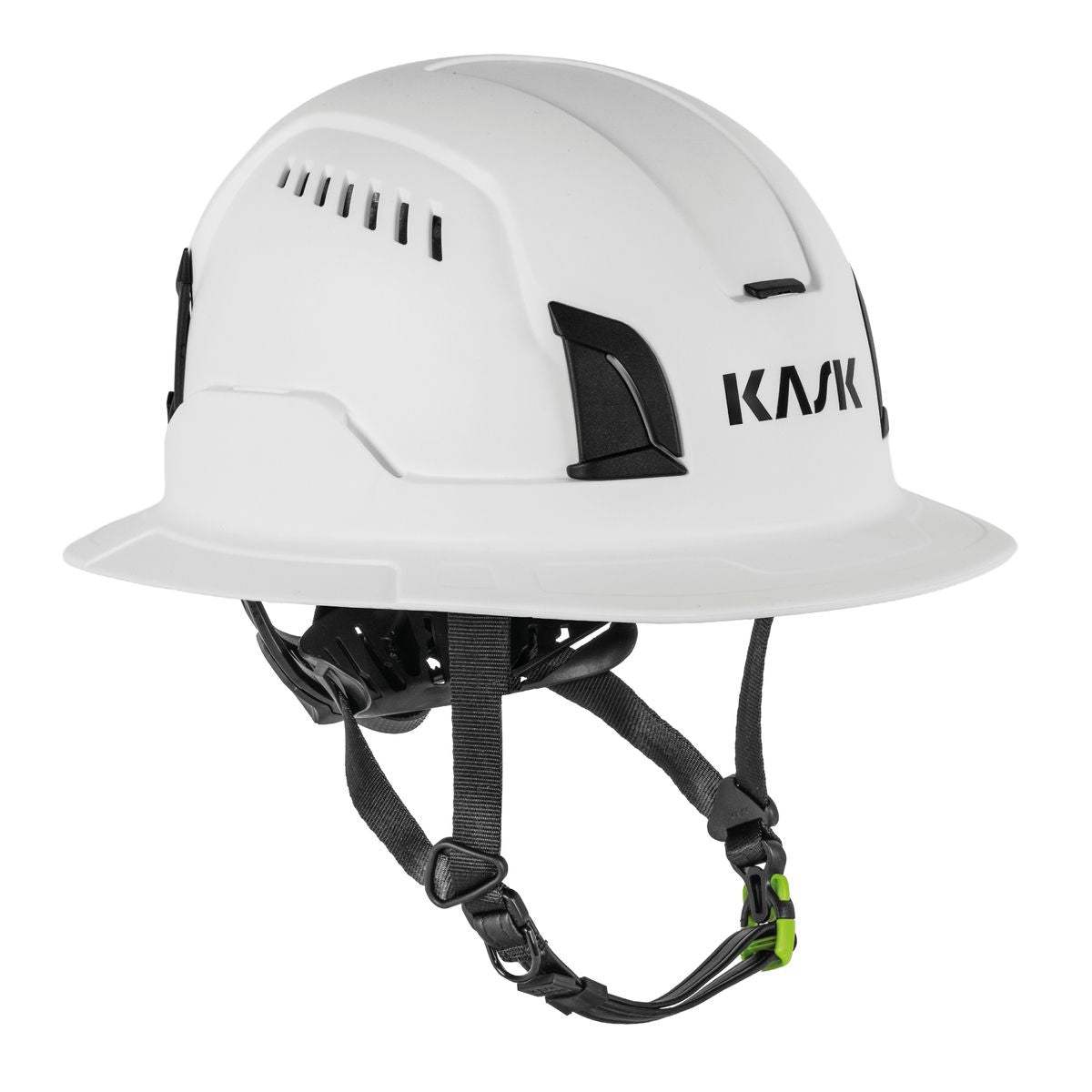 KASK Zenith X2 Air Full Brim safety helmet in white with air intakes and chin strap - imagen 3