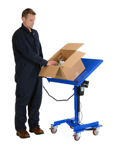 Mesa de trabajo basculante móvil de accionamiento lineal de Vestil Manufacturing Corp– – Ahora disponible en MTN Shop US.