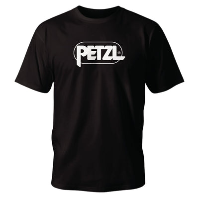 Camiseta Petzl Adam negra con diseño de logo.