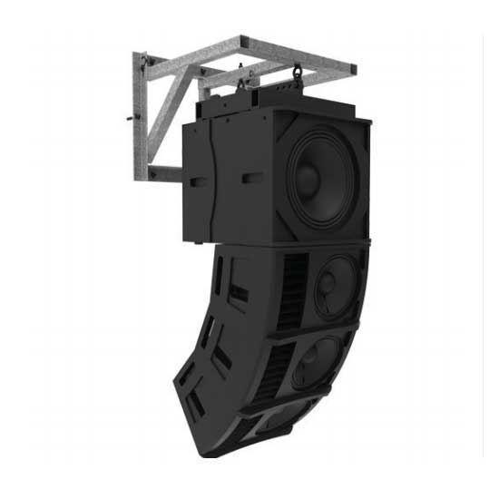 Adaptive Technologies Group SAS-500-WM-G wall mount holding a curved line array