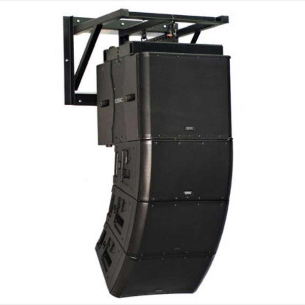 Adaptive Technologies Group SAS-750-WM wall mount holding a black line array