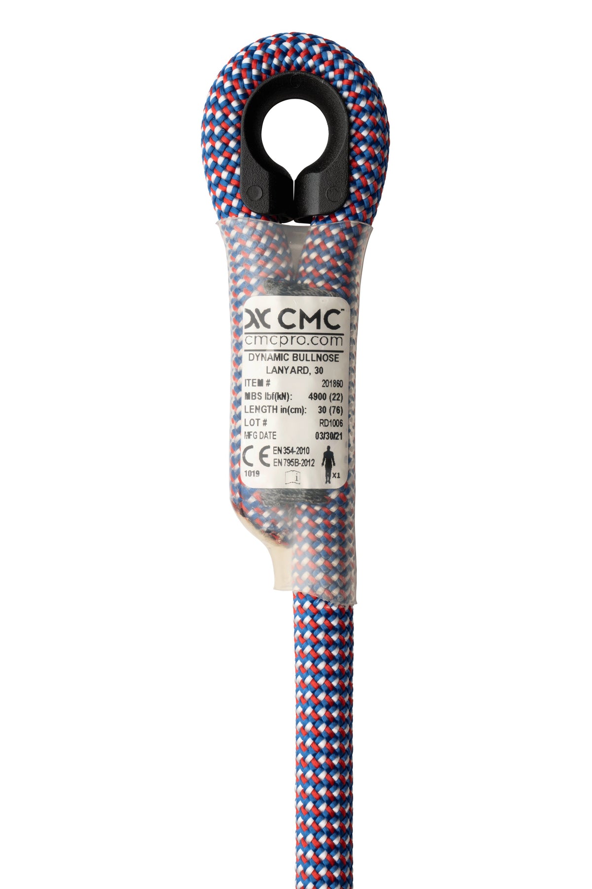 CMC Bullnose Lanyard, bullnose work positioning lanyard, SKU 201860, side view - imagen 4