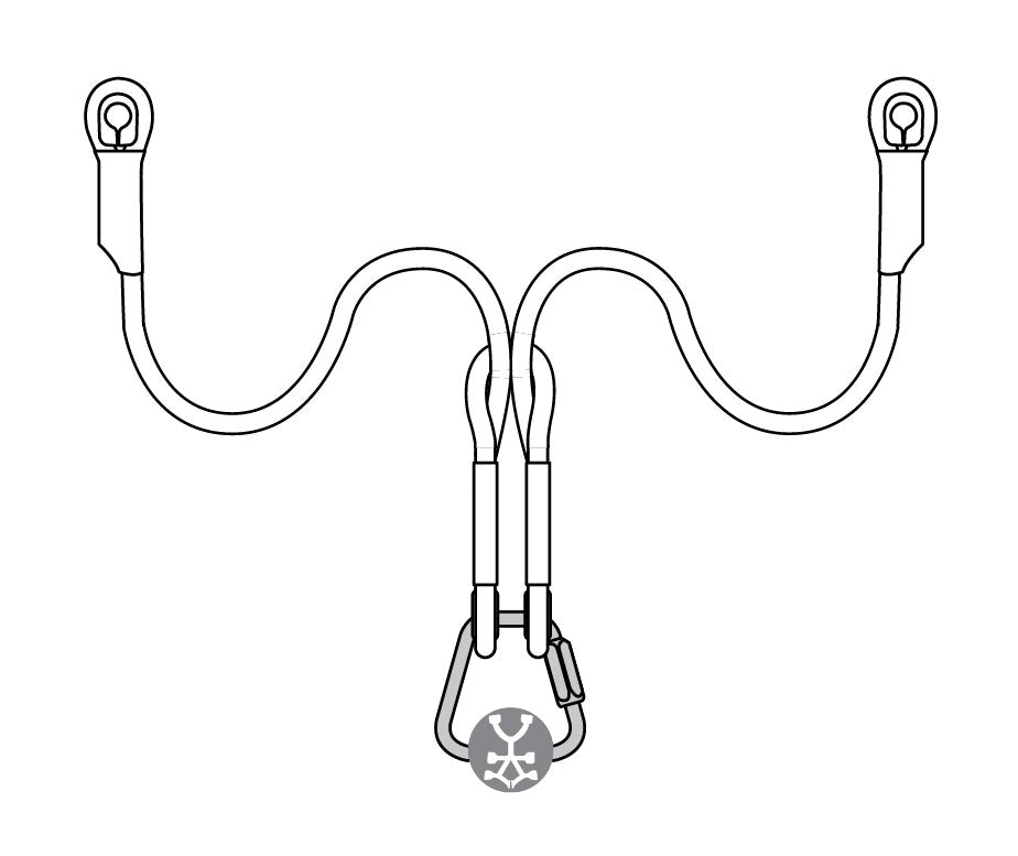 CMC Bullnose Lanyard, bullnose work positioning lanyard, SKU 201860, close-up detail - imagen 6