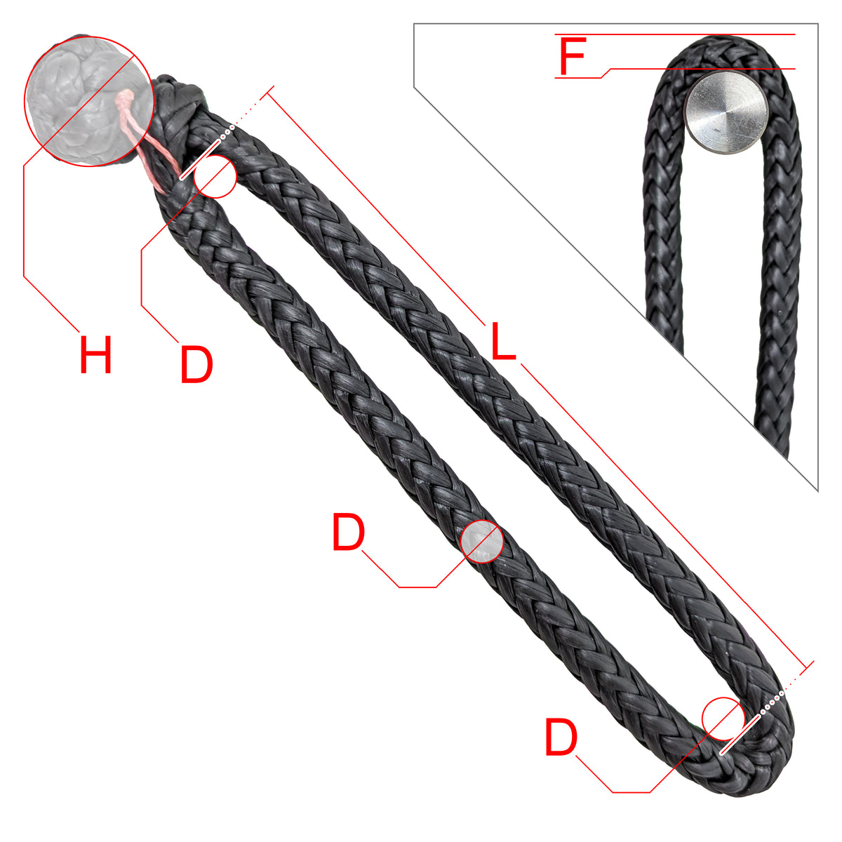 CMC CAPTO Soft Shackle, soft shackle for rigging connections, rear view - imagen 5
