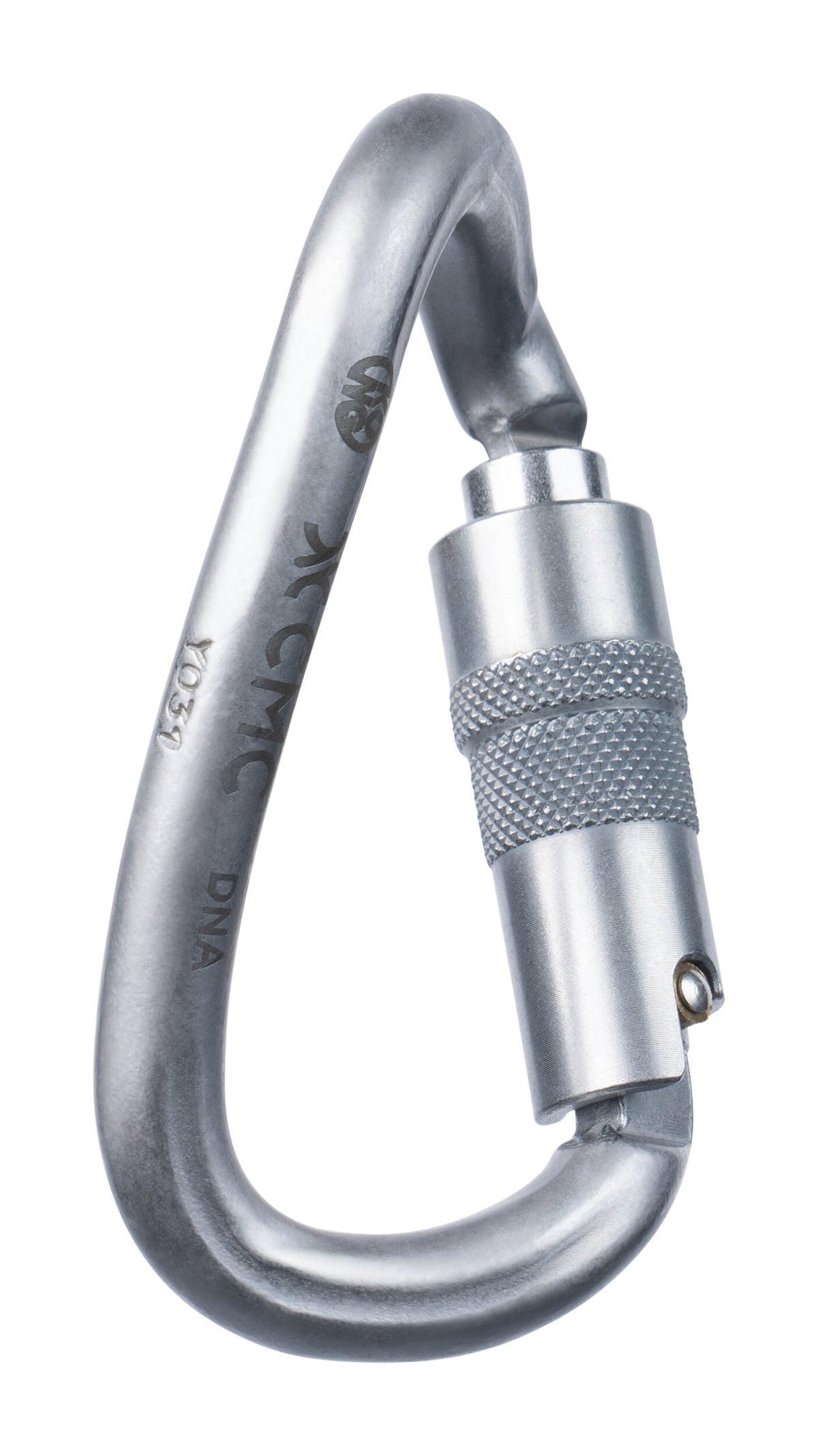 CMC Dna Steel Carabiners, steel triple-action locking rescue carabiner, SKU 300095, side view - imagen 4