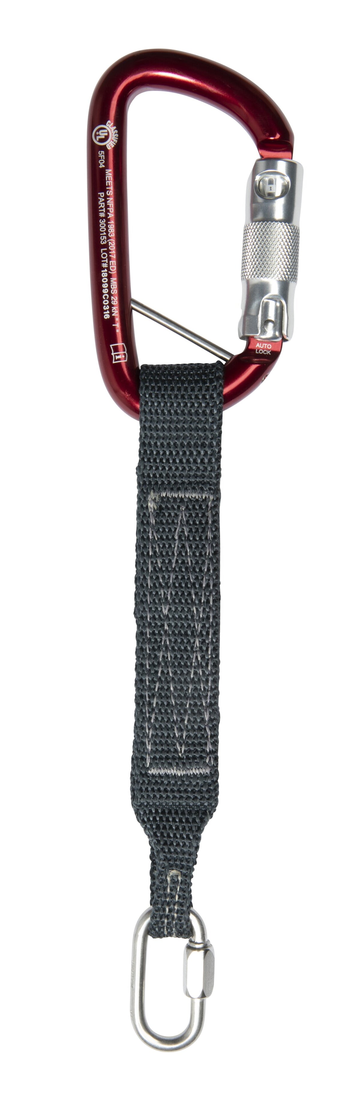 CMC Fire Escape Tether, firefighter escape tether with hook, alternate view - imagen 2