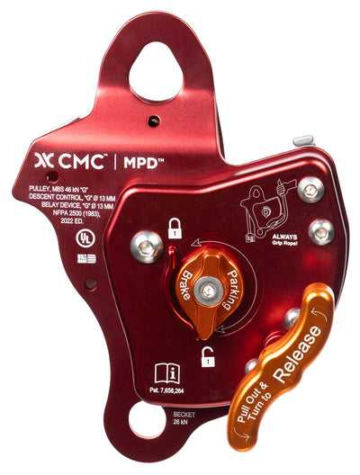 CMC MPD (Multi-Purpose Device), dispositivo polivalente que combina polea, descensor y agarre de cuerda, SKU 333000