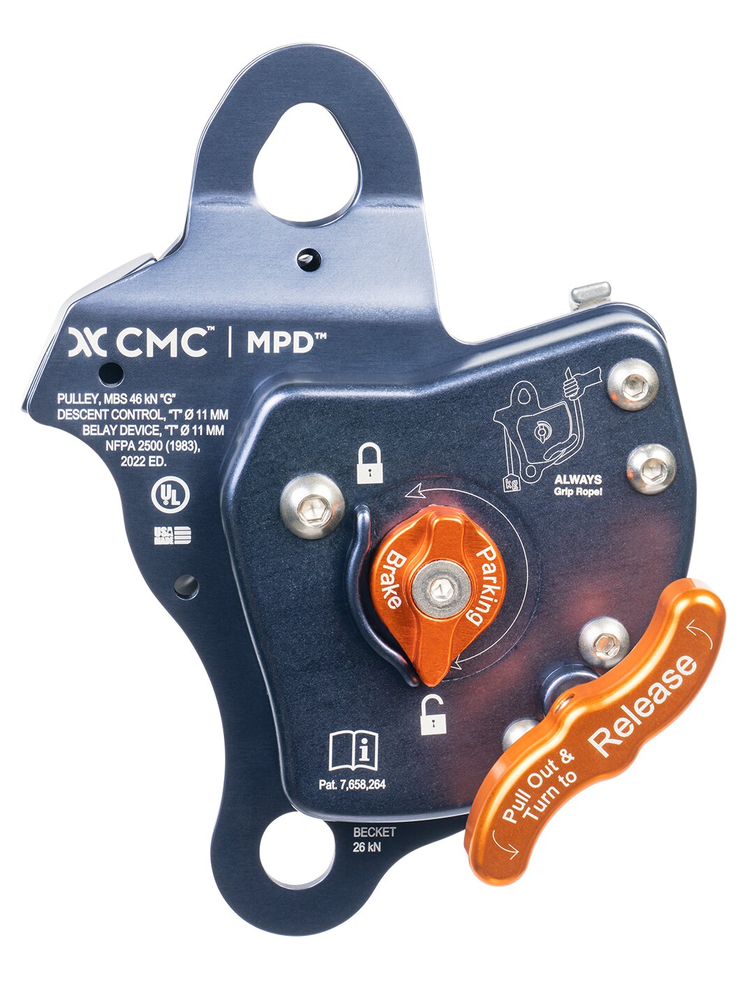 CMC MPD (Multi-Purpose Device), multi-purpose device combining pulley, descender and rope grab, SKU 333010, alternate view - imagen 2
