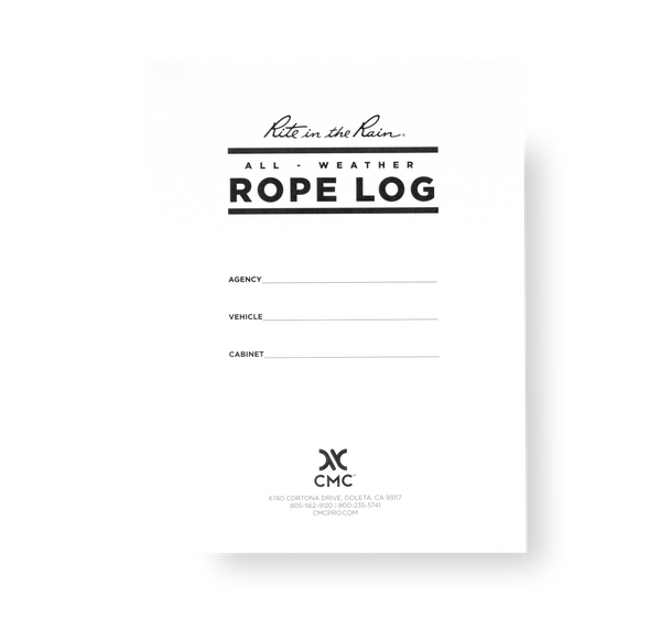 CMC Rope Log Inspection Record Book, rope log inspection record book