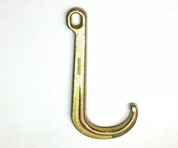 Short J-Hook Forged 5400Lb Wll At 4:1 And Yellow Zinc Chromate Plated
