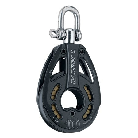 Harken 100mm Black Magic Single Pulley - Swivel– Harken 100mm Black Magic Single Pulley - Swivel Black Magic Air pulleys are designed with exceptional strength-to-weight ratios and feature free-rolling, high-load roller bearings, making them well-suited for handling both high dynamic and static loads, particularly in situations with friction challenges. – Now available at MTN Shop US.