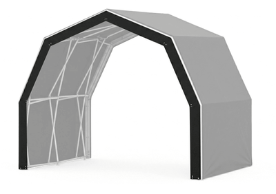 Konligo The Tent Front Banner, Black, sleek front-facing brand surface.