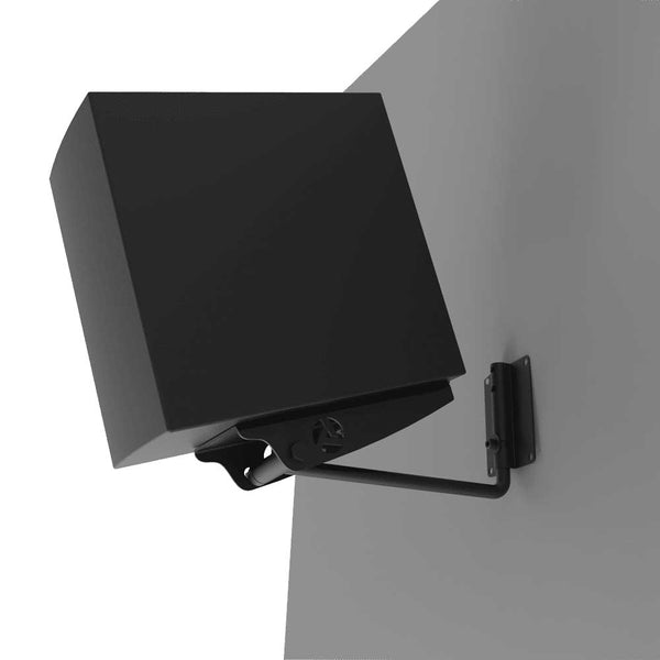 Adaptive Technologies Group MM-705-WM wall mount with studio monitor aimed level, arm below the speaker