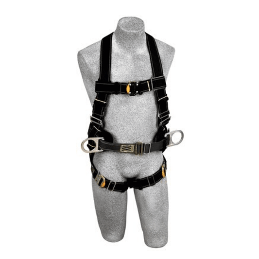3M™ DBI-SALA® Delta™ Arc Flash Construction Style Positioning Harness  - Front View with Body Belt/Hip Pad with Side D-rings and Quick Connect Buckle Leg Straps