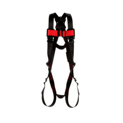 Arnés estilo chaleco 3M™ Protecta®: vista frontal con conexiones pasantes para el pecho y las piernas