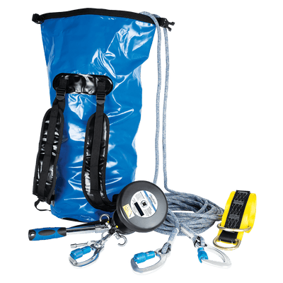 Kit de rescate y descenso para el lugar de trabajo con bolsa de almacenamiento