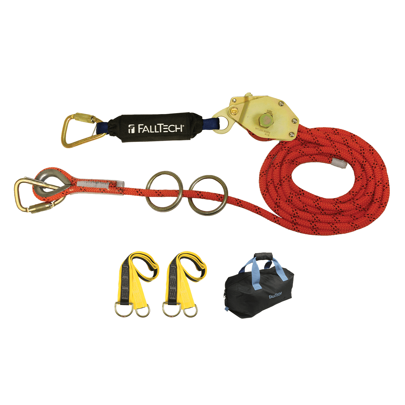 FallTech 30' 2 Person Temporary Rope HLL System with Rope - 77302K