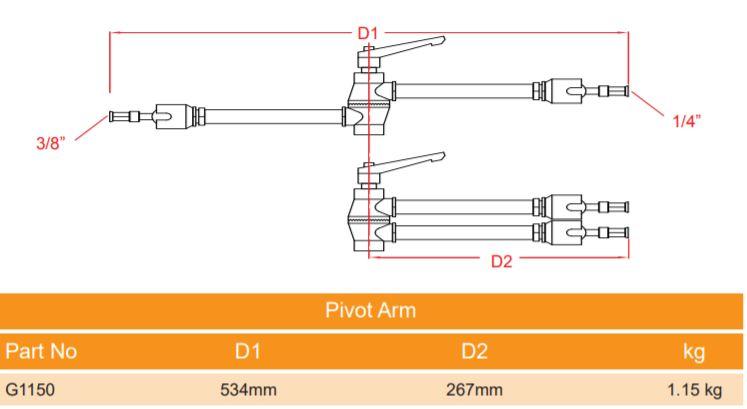 Brazo pivotante Doughty: codo giratorio 360 suministrado por MTN Shop EU - imagen 2