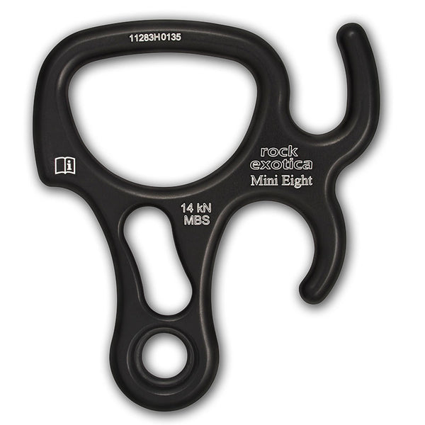 Descenso Rock Exotica MiniEight: el MiniEight cuenta con orejas laterales que le permiten ajustar fácilmente la fricción y adaptarse a una amplia gama de tamaños de cuerda. Además, ahora disponible en MTN Shop US.
