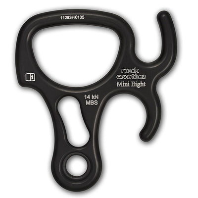 Descenso Rock Exotica MiniEight: el MiniEight cuenta con orejas laterales que le permiten ajustar fácilmente la fricción y adaptarse a una amplia gama de tamaños de cuerda. Además, ahora disponible en MTN Shop US.