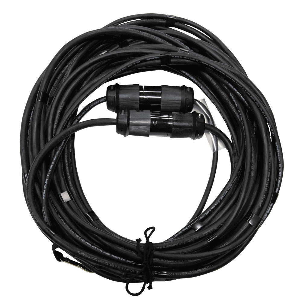 Cable de motor de doble torsión 14/3 y 16/4 (monofásico) de Mountain Productions: cables de motor 14/3 y 16/4 con conectores de doble torsión para potencia y control de polipastos eléctricos de cadena. Longitudes de pedido de 5' a 200'. Los mejores cables de motor para CM Lodestars: ahora disponibles en MTN Shop US. - imagen 2