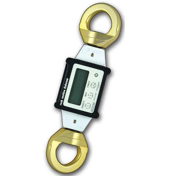Celda de carga Rock Exotica enForcer con estuche: El Enforcer es una celda de carga compacta de aluminio que mide fuerzas de hasta 20 kN. Utilizando dos modos de muestreo, Enforcer puede monitorear sistemas. – Ahora disponible en MTN Shop US.