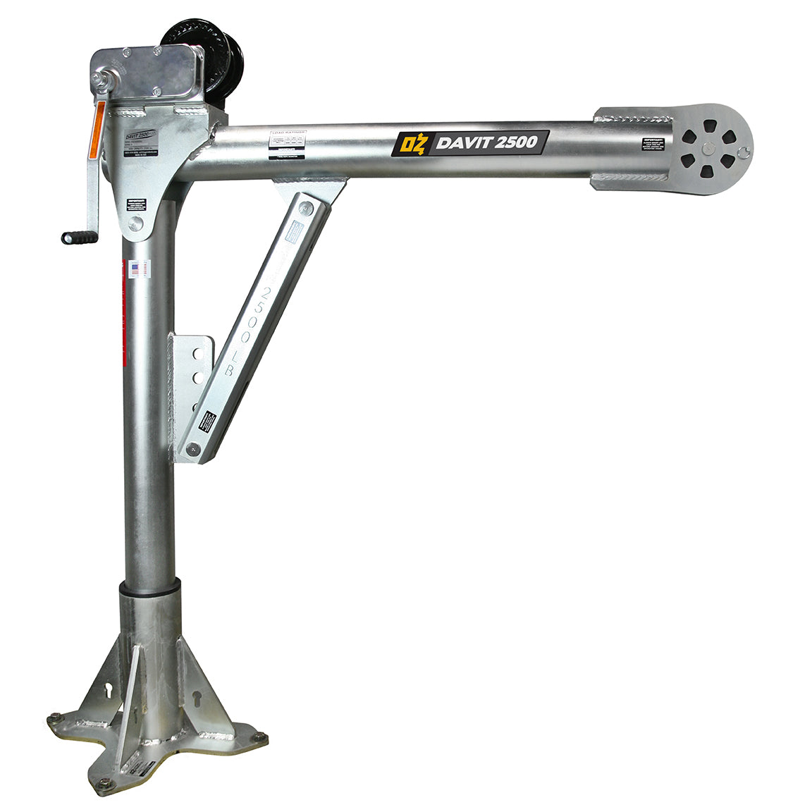davot crane hook weight oz Lifting Products Steel Davit Crane with Manual Winch OZ2500DAV