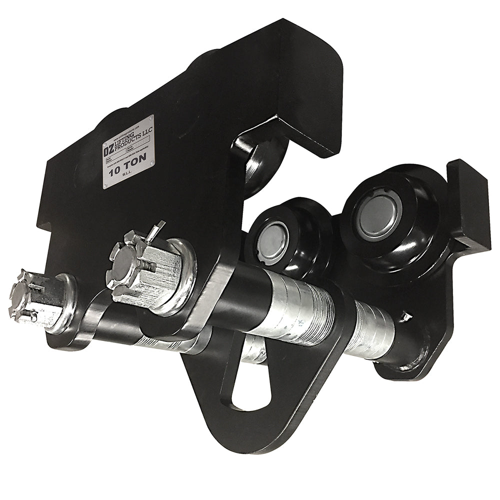 OZ Lifting Push Beam Trolley– The Oz Lifting beam trolley can quickly and securely fasten onto most I-beams to support weight ranging from 0.5 ton to 10 tons. The robust trolley is fully-welded with an all-steel construction making it highly durable and dependable. The trolley has a lightweight construction and an anti-drop plate to for easy and protected operation and setup. – Now available at MTN Shop US.
