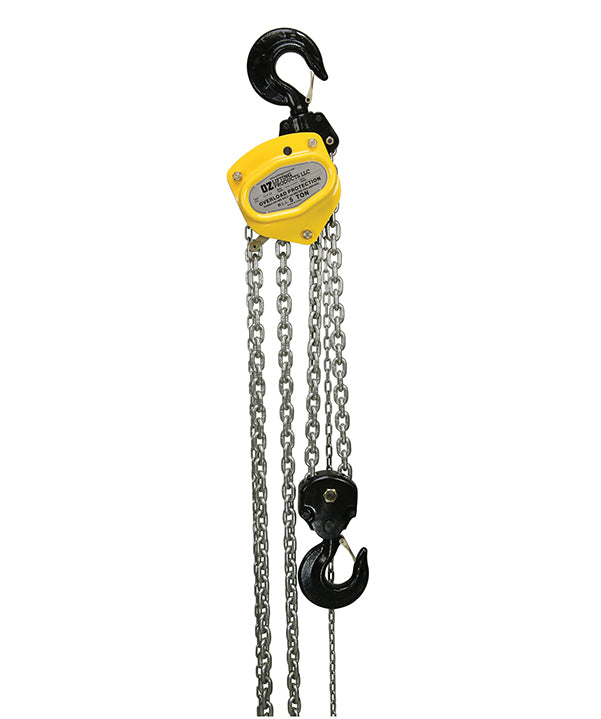 OZ Lifting Premium Chain Hoist– The OZ Premium Chain Hoist is a durable and versatile chain hoist that can be used for both lifting and pulling. The double reduction gearing minimizes lifting effort and the hoist can be operated in tight spaces thanks to the 360-degree handle rotation. Enclosed brake system, gearing systems and a sealed roller bearing keep the hoist protected from debris and contaminations to ensure smooth operations over time. – Now available at MTN Shop US. - imagen 6