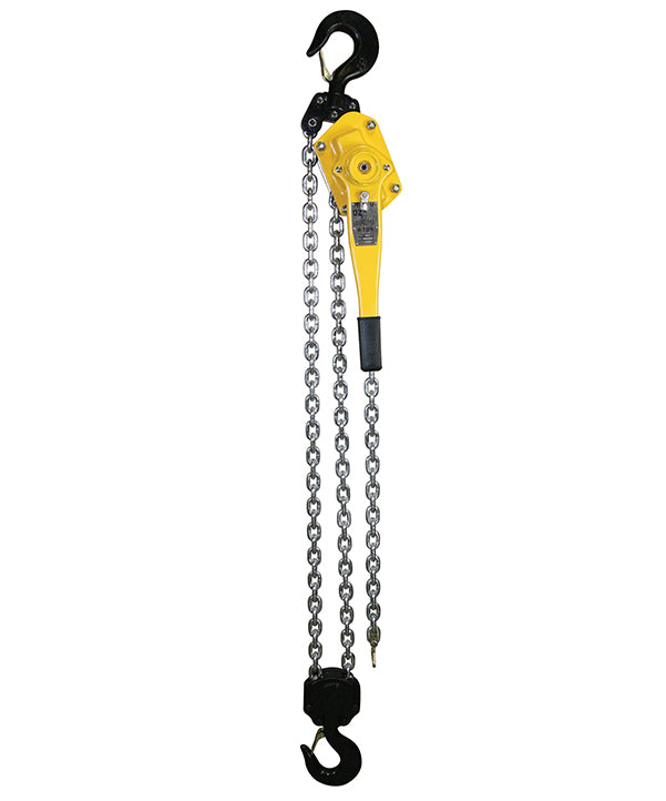 OZ Lifting Premium Lever Hoist– The OZ Premium Lever Hoist is a durable and versatile lever hoist that can be used for both lifting and pulling. The double reduction gearing minimizes lifting effort and the hoist can be operated in tight spaces thanks to the 360-degree handle rotation. Enclosed brake system, gearing systems, fully enclosed lift wheel and a sealed roller bearing keep the hoist protected from debris and contaminations to ensure smooth operations over time. Standard overload protection kicks i