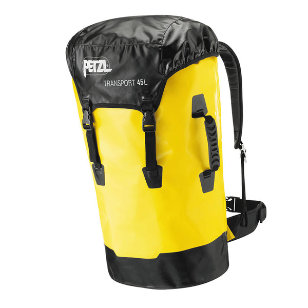 Petzl Transport Gear Bag – The TRANSPORT is an especially comfortable and rugged 45-liter backpack. It is made of the PVC-free material, and its welded construction provides great strength. – Now available at MTN Shop US.