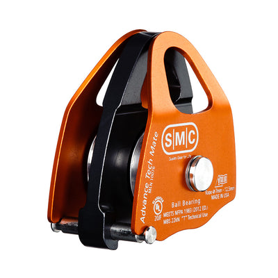 PMI SMC Advance Tech Mate Double Pulley – NFPA– The SMC Advance Tech Mate Double Pulley is an NFPA compliant double pulley designed to work with the Advance Tech HX Pulley in a mini haul system. 7mm - 12.5mm rope – Now available at MTN Shop US.
