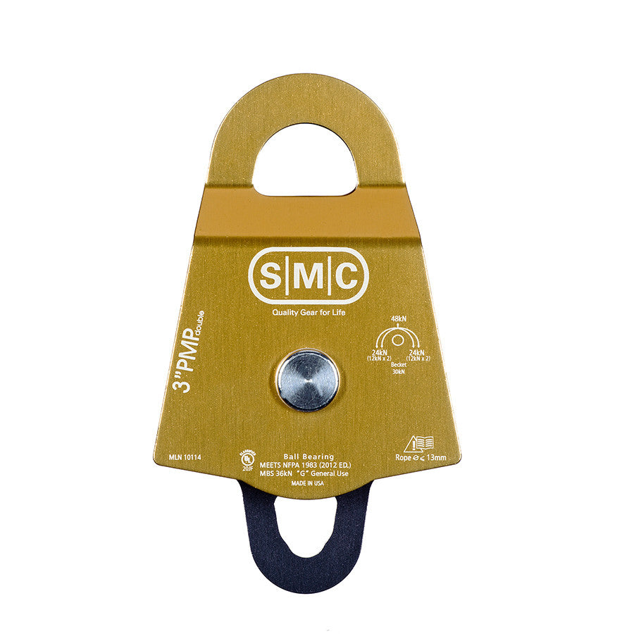 PMI SMC 3” Double Prusik Minding Pulley – NFPA– Las placas laterales de aluminio de la SMC 3” Double Prusik Minding Pulley permiten una operación eficiente de los enganches Prusik como aseguramiento o captura de progreso. Funciona con cuerda de hasta 13mm. – Ahora disponible en MTN Shop US. - imagen 2