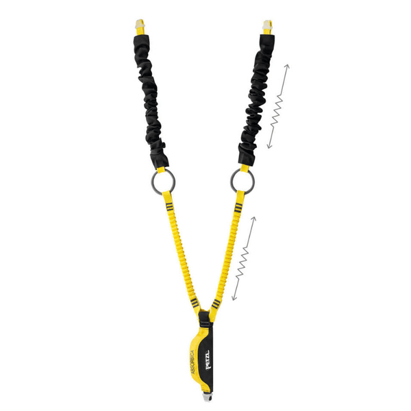 Petzl  ABSORBICA-Y TIE-BACK Lanyard - Rear View