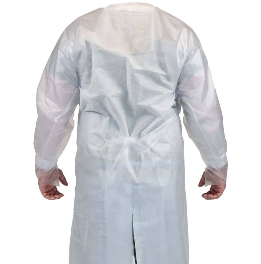 Bata protectora de vinilo reutilizable y antimicrobiana MTN (paquetes múltiples): estas batas protectoras de vinilo antimicrobianas están diseñadas para ajustarse como una bata de aislamiento/no quirúrgica estándar. Se puede usar varias veces. Compra ahora. – Ahora disponible en MTN Shop US. - imagen 2