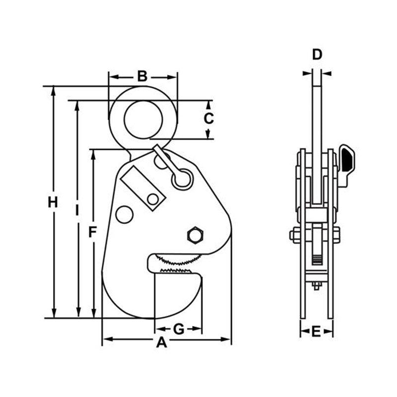 Camlok™ CG Girder Turning Clamps– CM’s Camlok THS Plate Clamps can be used with single or two leg slings with a maximum angle of 60°. These clamps are designed to be used on structural steel plates up to a surface hardness of 300 Brinell (32HRc), providing that the plate can withstand the forces imposed. Trust in the Camlok brand to handle your materials safely and reliably every time. – Now available at MTN Shop US. - imagen 2
