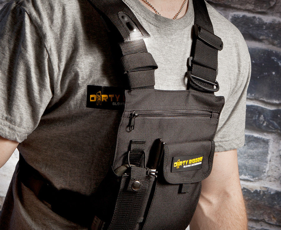 Multi-Pocket Chest Rig Bag Reflective Vest Chest Bag for Men Hands