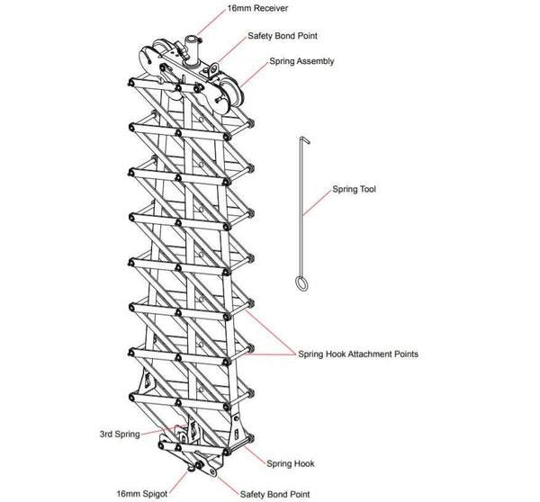 Pantograph (Lighting Suspension) -2m/3m Height