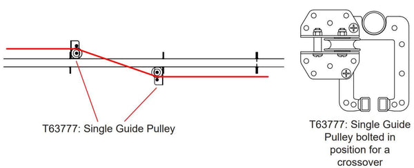 Doughty Theatre Curtain Track/SixTrack Single Guide Pulley