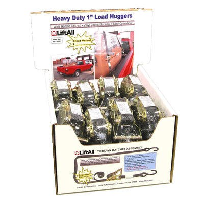 Amarre con trinquete Lift All Load Hugger® de 1”, gancho abierto revestido, capacidad de carga de 700 lb (paquete de exhibición de 16 piezas)– – Ahora disponible en MTN Shop EE. UU.